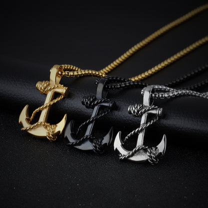 Titanium Anchor Necklace