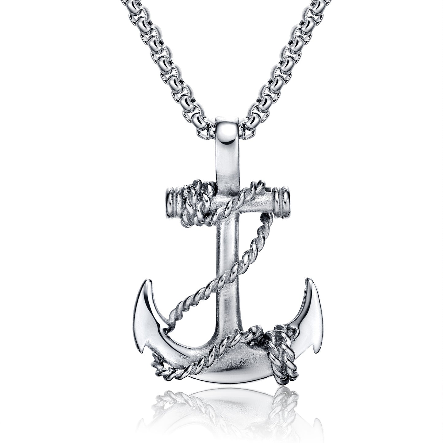 Titanium Anchor Necklace